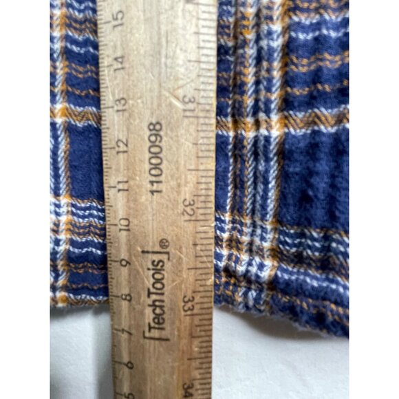 Madewell Plaid‎ Long Sleeve Dress size Small Blue/Yellow AS IS - Picture 6 of 7